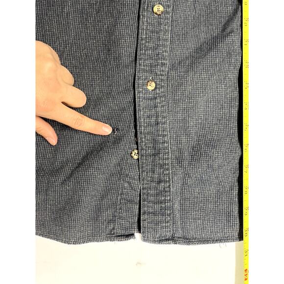 Vintage Eddie Bauer Men's Large Sonoma Heathers Button Down Shirt Gray Cotton - Picture 7 of 7